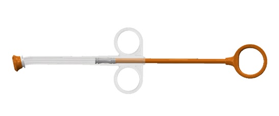 시린지 Body와 Rod 부분이 Ring 형태로 디자인되어 Syringe 자체에 힘이 온전히 전달되기 때문에 토출력이 좋다.