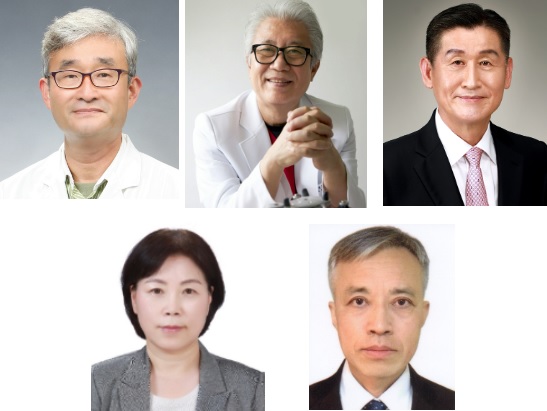 (위부터 시계방향으로)차봉근, 이성복, 허성주, 장문택, 최봉규 교수.