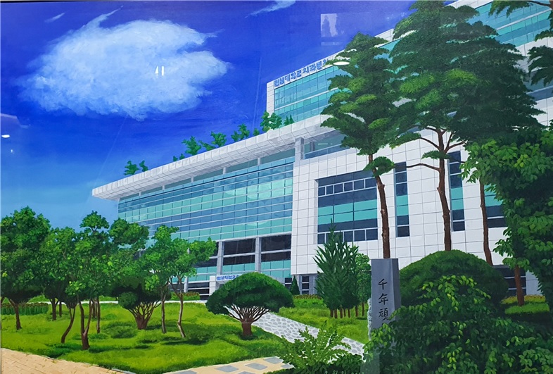 정겨운 치과병원(130.3x97cm, acrylics and oil on canvas, 2017)