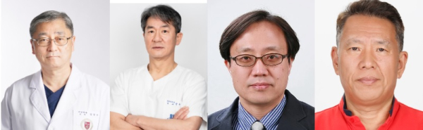 (왼쪽부터)김영수 교수(고려대 구로병원), 신동훈 교수(단국대 치과대학), 박성호 교수(연세대 치과대학), 장범석 교수(강릉원주대 치과대학).